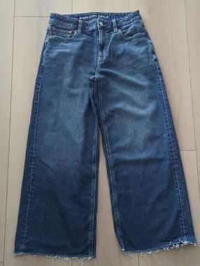 AE Dreamy Drape Stretch SuperHigh-Waisted Baggy Wide-Leg Jean